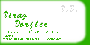 virag dorfler business card